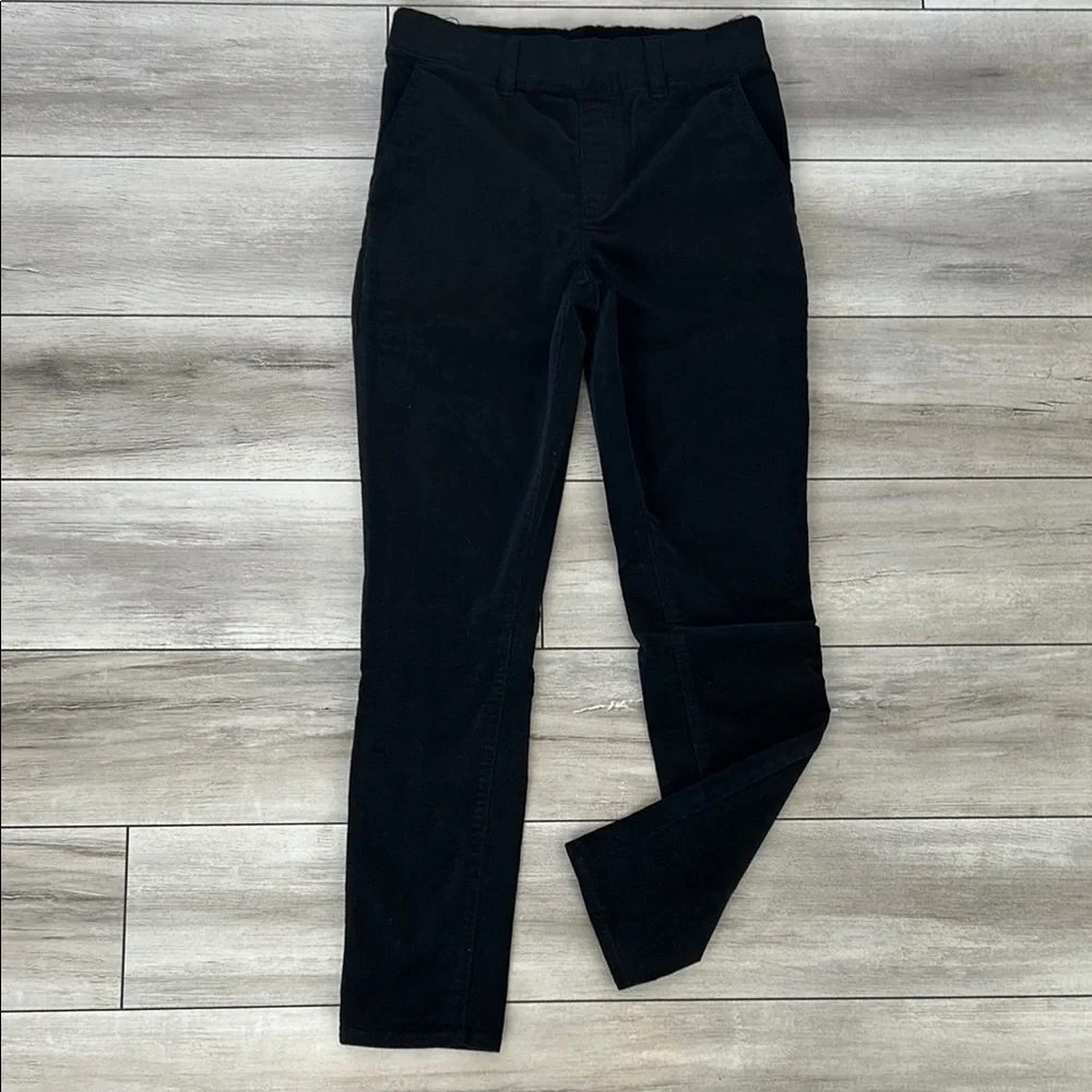 Juicy Couture black pull on corduroy pants skinny fit size 27